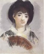 Edouard Manet Portrait de La comtesse Albazzo (mk40) oil on canvas
